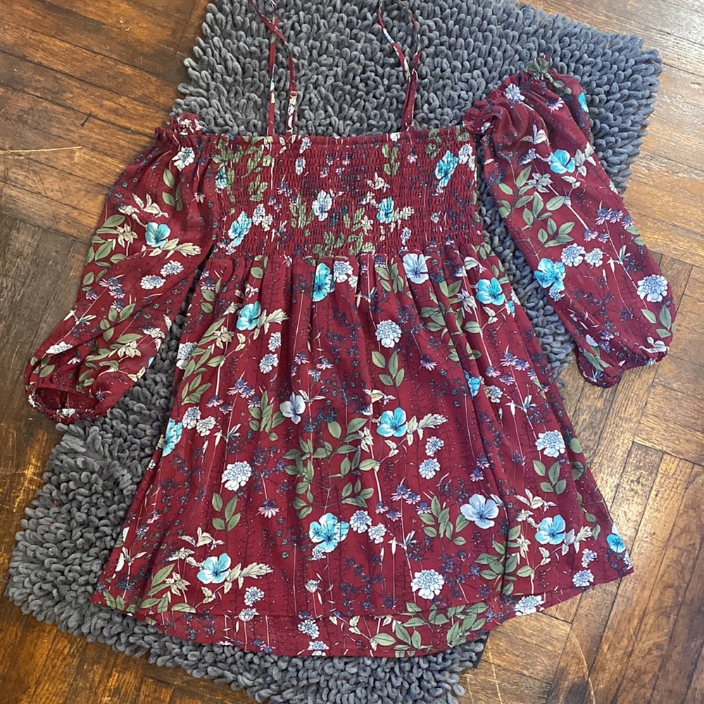 Shoptiques Essue Floral Smocked Boho Dress View 3